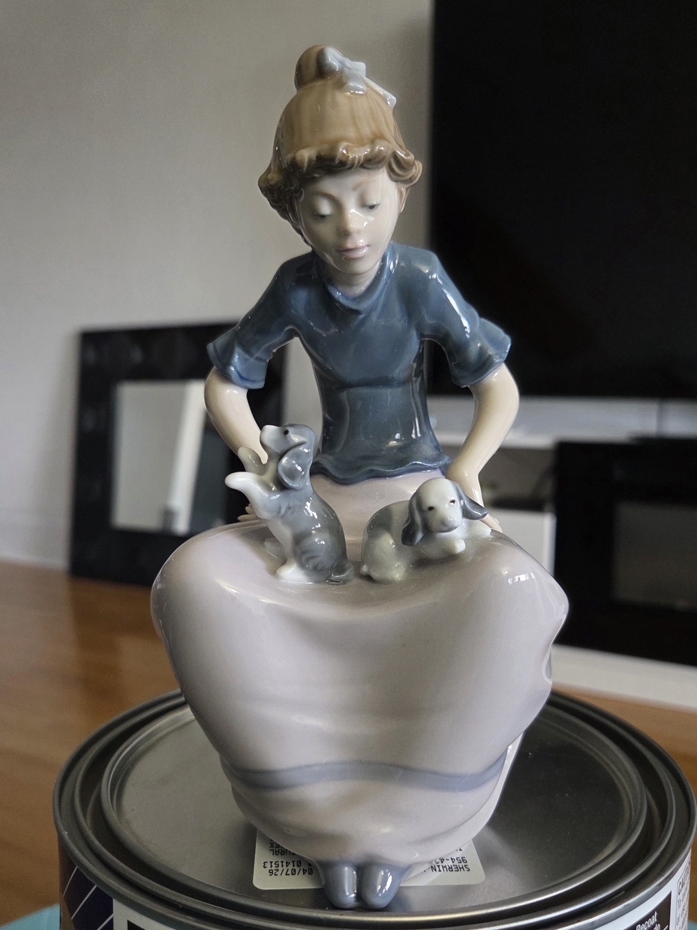 NAO By Lladro "Girl With Puppies"